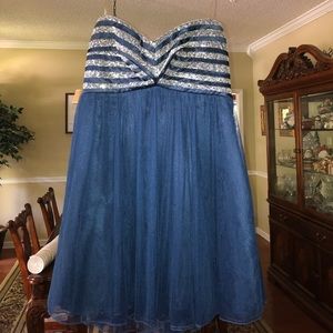 Blue Short Formal Dress
